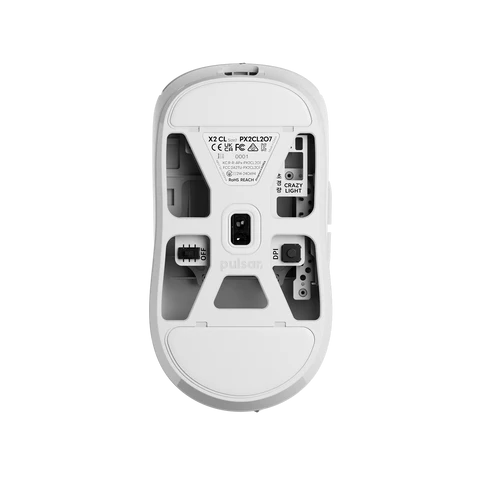 Pulsar X2 CrazyLight Medium Gaming Mouse - Uyuni White (OPEN BOX)