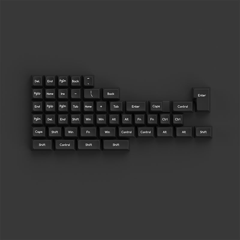 Akko White on Black Keycap Set (195-Key)