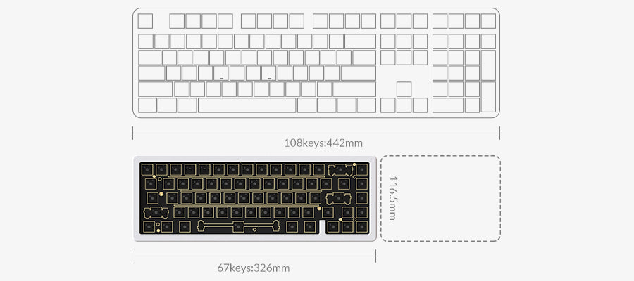 Akko SPR 67 - DIY Barebones Kit