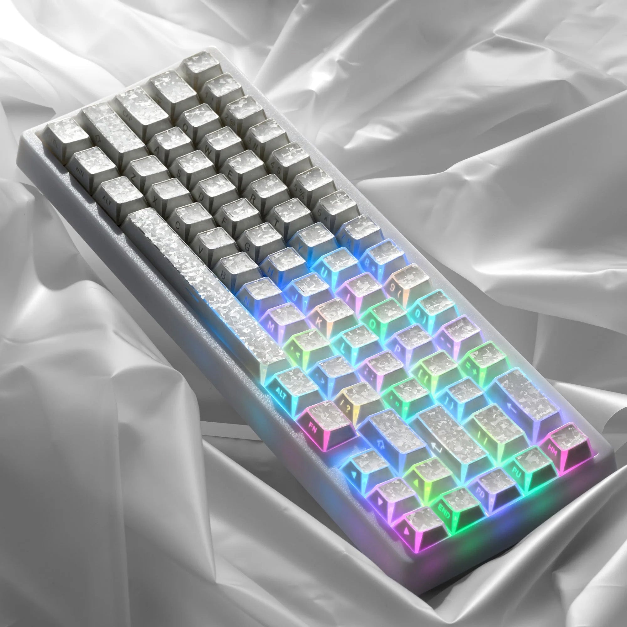 PRISM Forged Carbon Shine-Through 136-Key PBT Keycap Set – LETHAL.GG