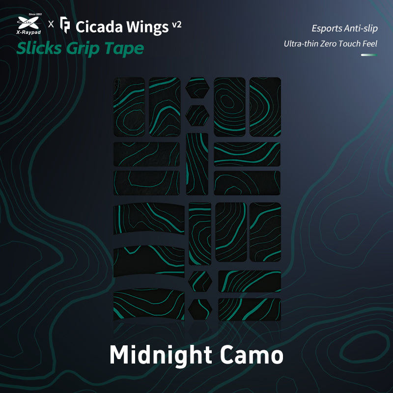 Cicada Wings 2.0 Grips - Randomfrankp X Universal Pre-Cut Midnight Camo