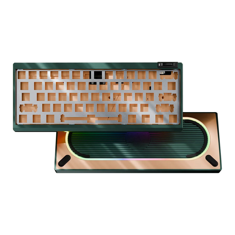 Zoom64 Case Kit - GH60 HE [Ink Teal] with 63 WS Flux Deep Clacky