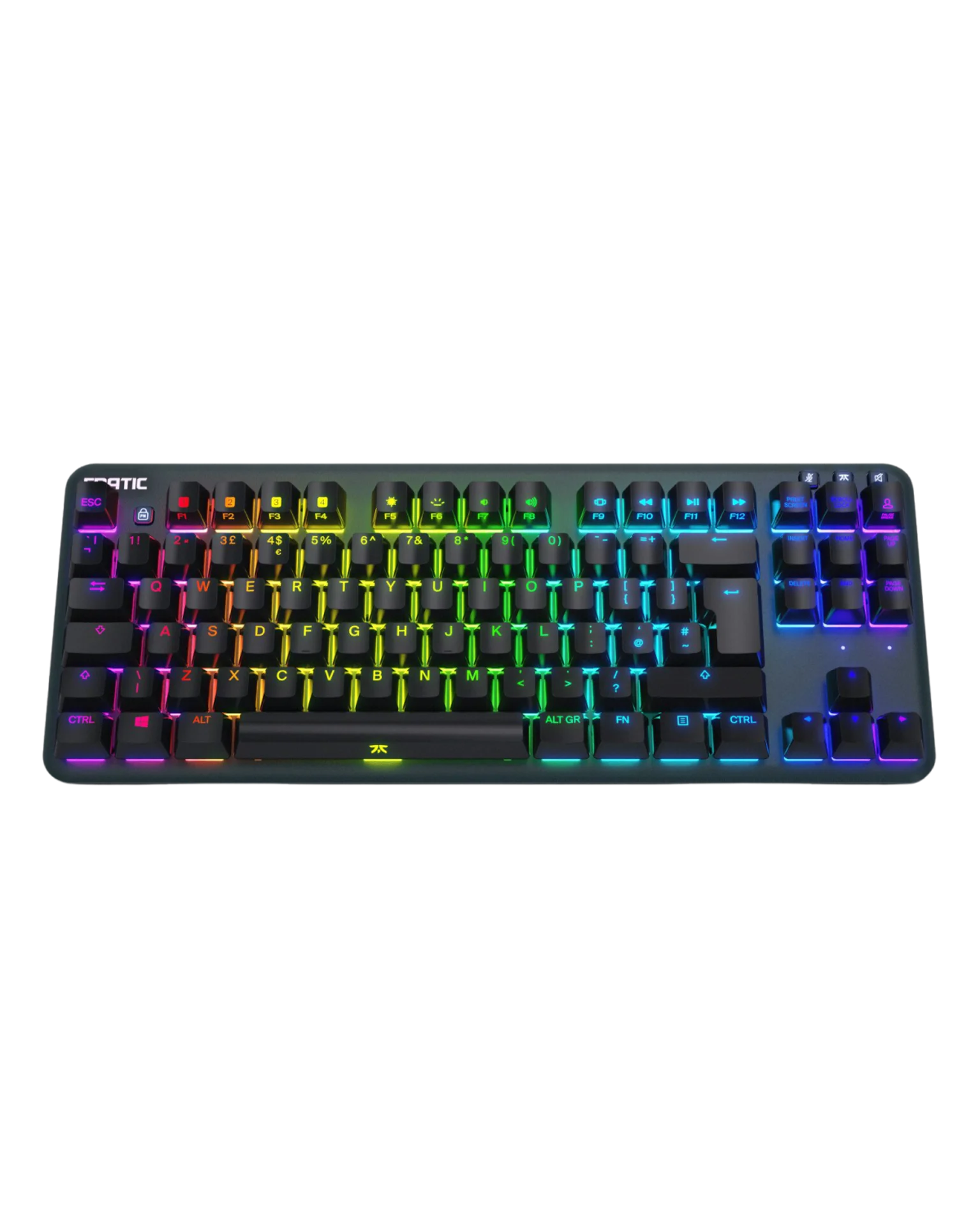 fnatic gear tastatur Fnatic miniStreak Speed - LED Backlit RGB Mechanical Gaming Keyboard - Speed SIlver Switches - Small Compact Portable Tenkeyless Layout