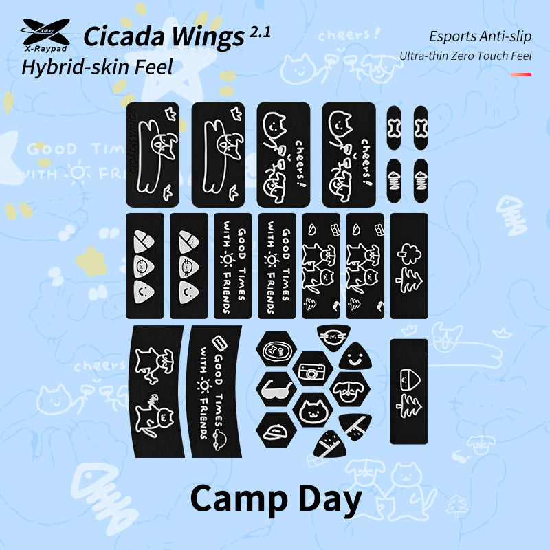 Cicada Wings 2.1 Grips - Camp Day Universal Pre-cut Grip Tape