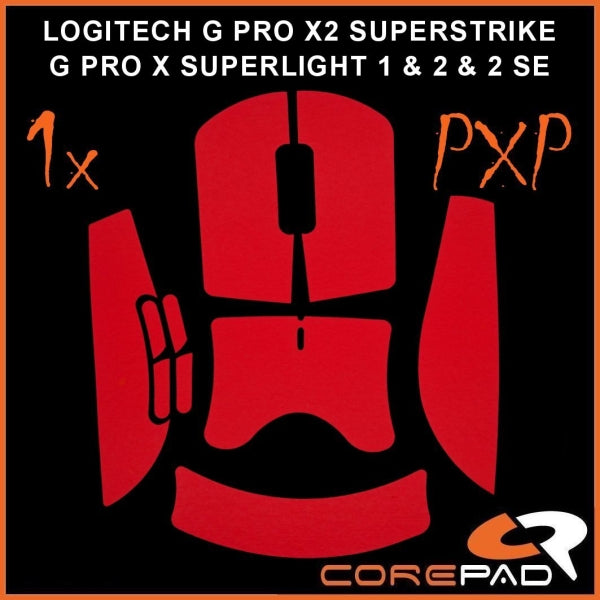 Corepad PXP Grips - Logitech G PRO X2 SUPERSTRIKE / PRO X SUPERLIGHT 2 / PRO X SUPERLIGHT 1