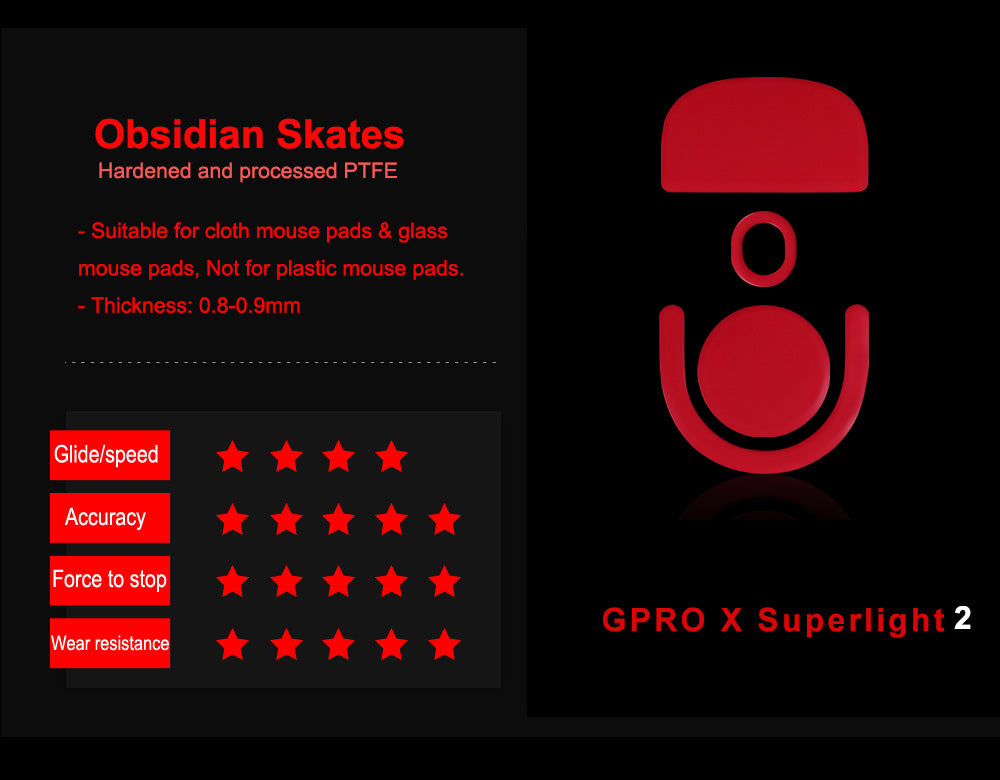 Obsidian Control Skates - Logitech G Pro X Superlight 2