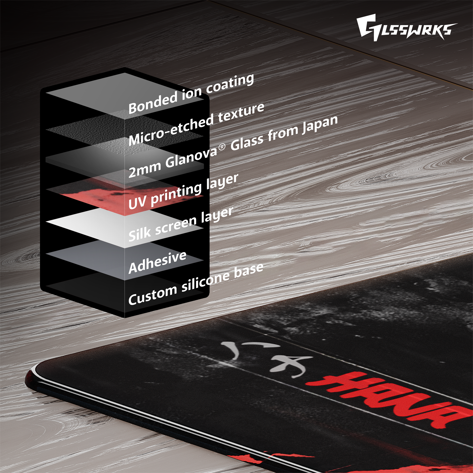 GLSSWRKS - Hana Glass Mousepad