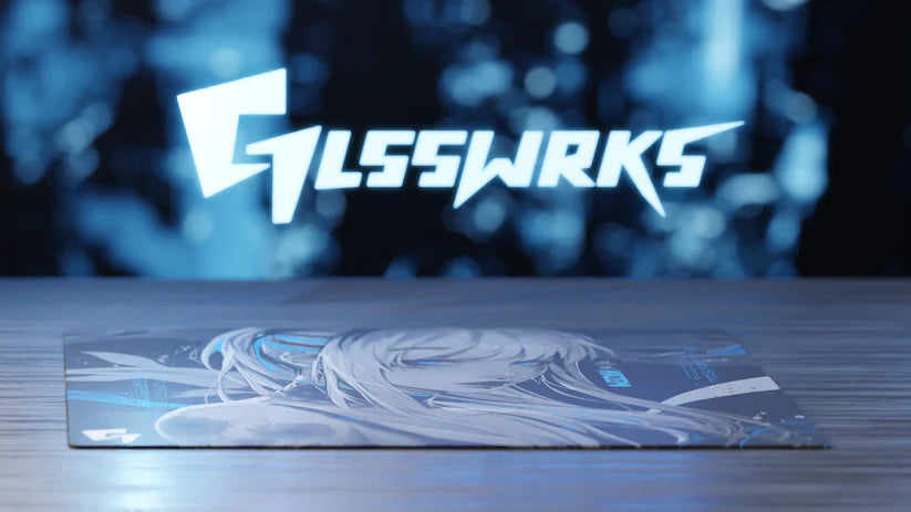 GLSSWRKS Kazemi Premium Mousepad Blue GLSSWRKS KAZEMI ガラス GLSSWRKS Kazemi Premium Mousepad Blue GLSSWRKS KAZEMI ガラス