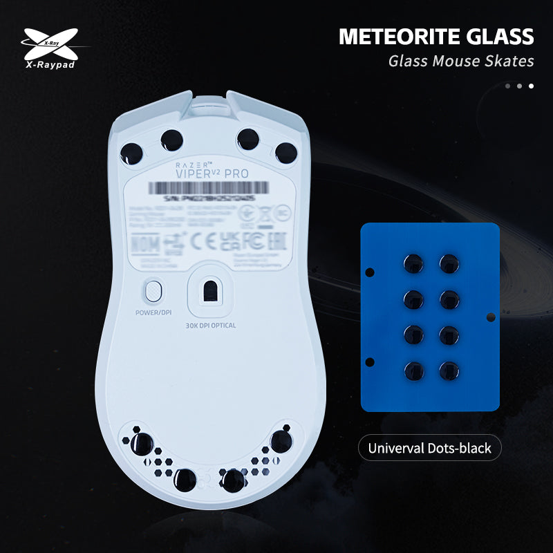 X-Raypad Meteorite Glass Mouse Skates – Universal DIY Dots – Infinite Life