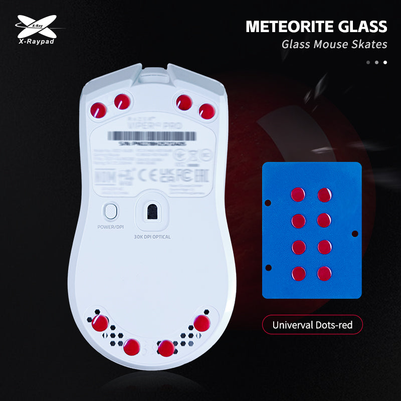 X-Raypad Meteorite Glass Mouse Skates – Universal DIY Dots – Infinite Life