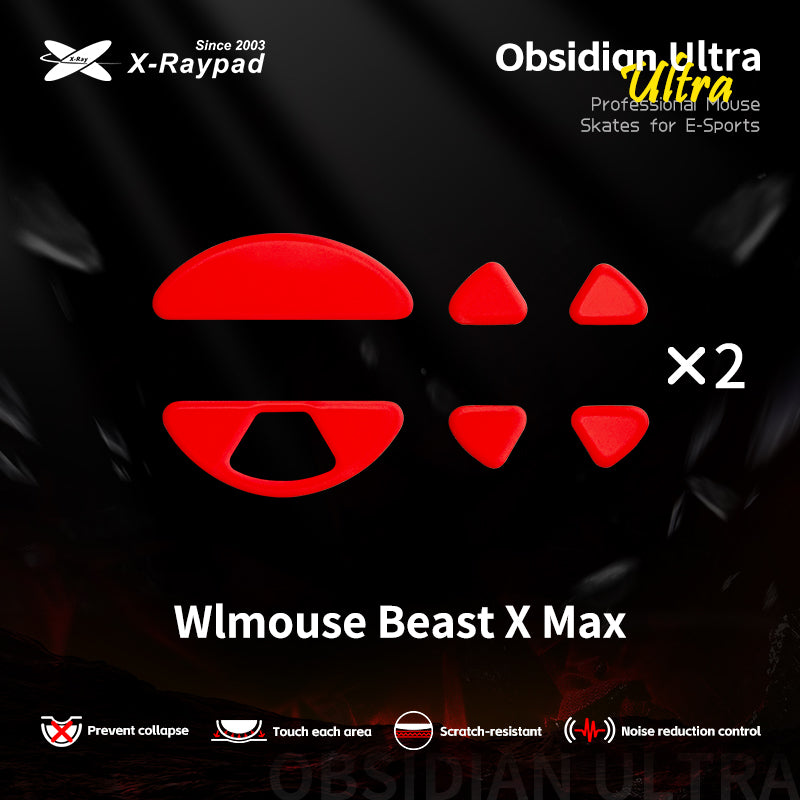 Obsidian ULTRA Skates - WLmouse Beast X Max