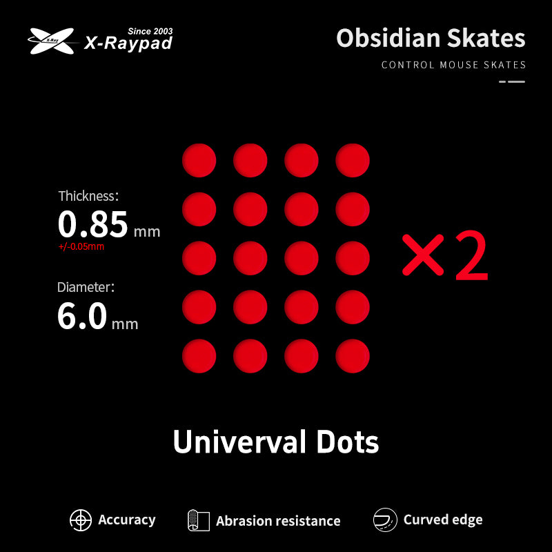 Obsidian Control Skates - Universal D6.0mm Dots