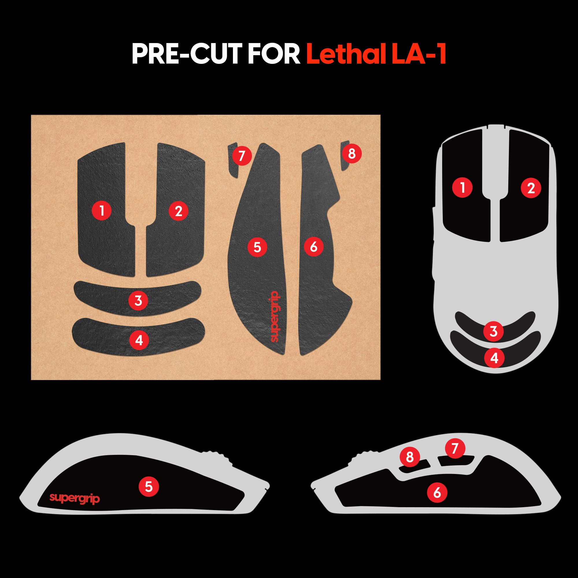 Supergrip - Lethal Gaming Gear LA-1 (PRE-CUT)