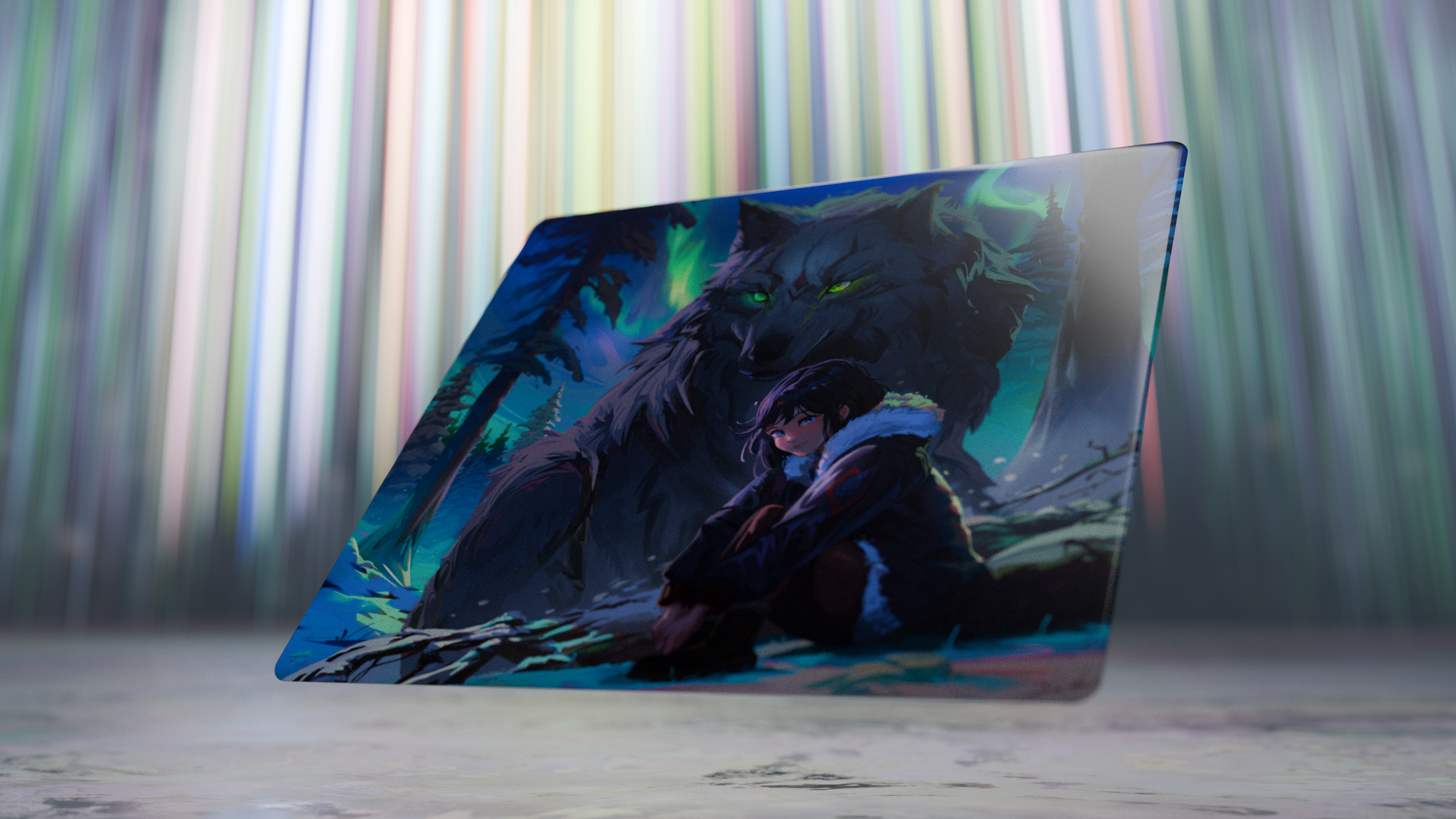 Tekkusai The Guardian ガラスマウスパッド The Guardian by Tekkusai x Hitbox Studios Glass Mousepad