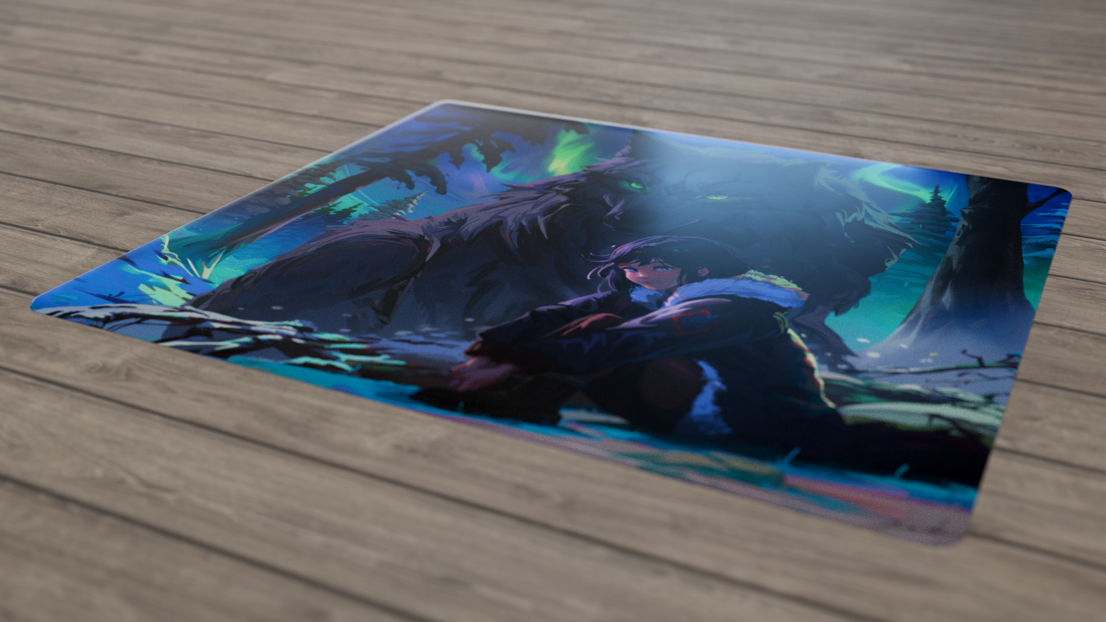 Tekkusai The Guardian ガラスマウスパッド The Guardian by Tekkusai x Hitbox Studios Glass Mousepad