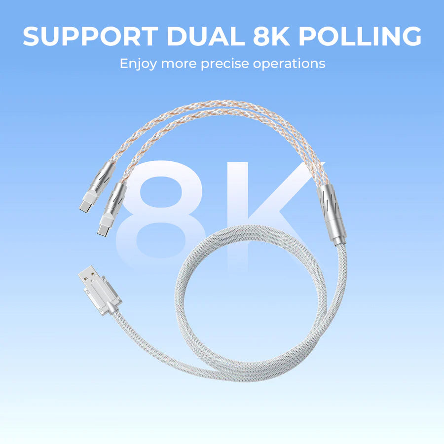 CC8 1-to-2 Split RGB Braided Cable - 8K Polling Rate
