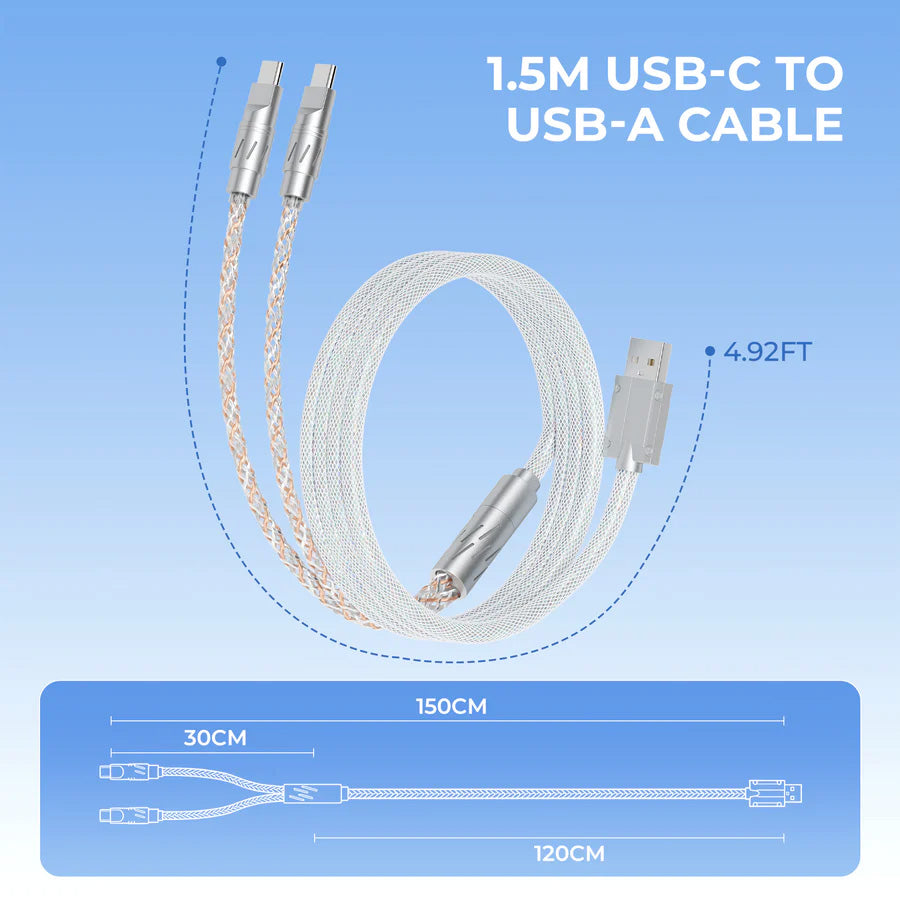CC8 1-to-2 Split RGB Braided Cable - 8K Polling Rate