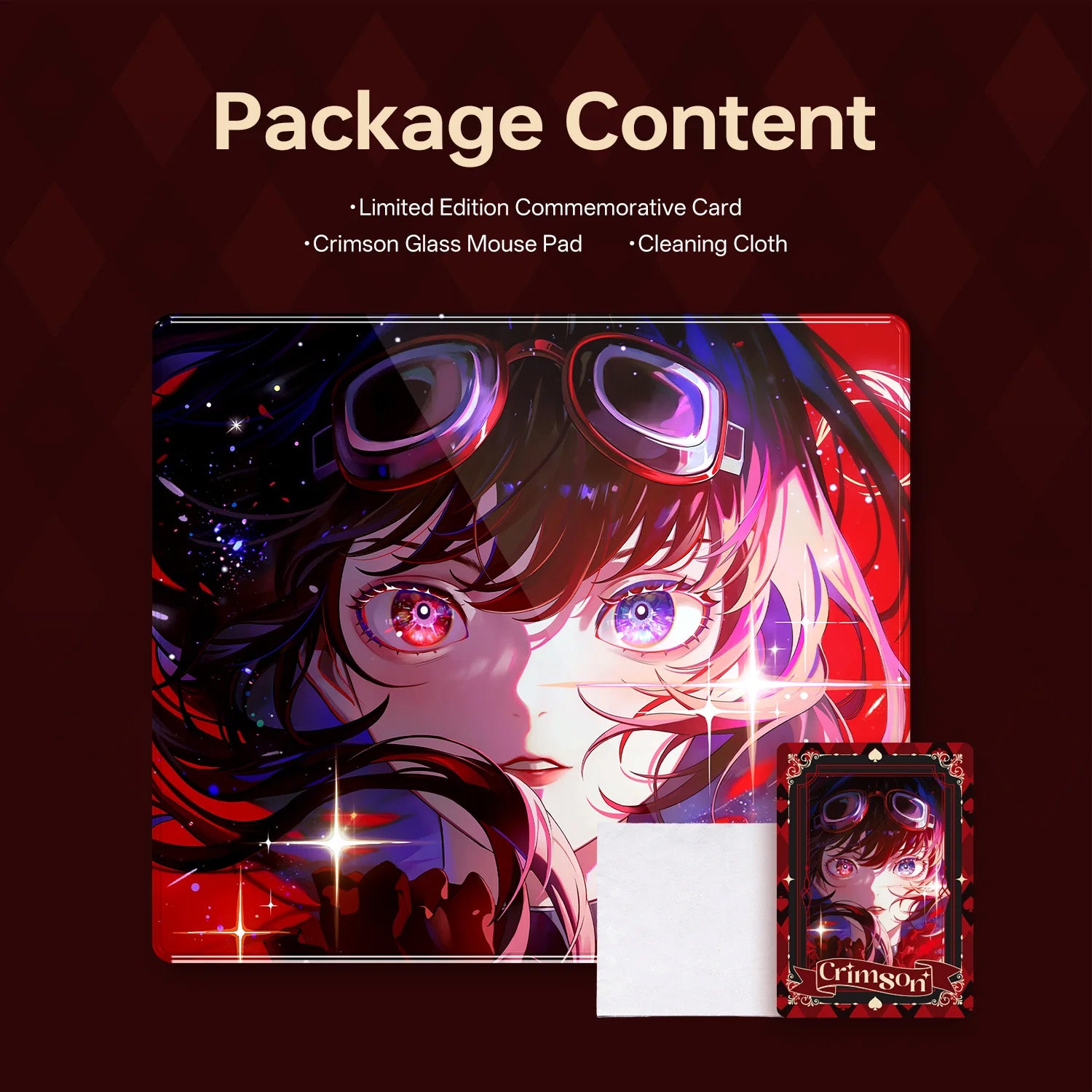 CRIMSON Tempered Glass Pad - Limited Edition
