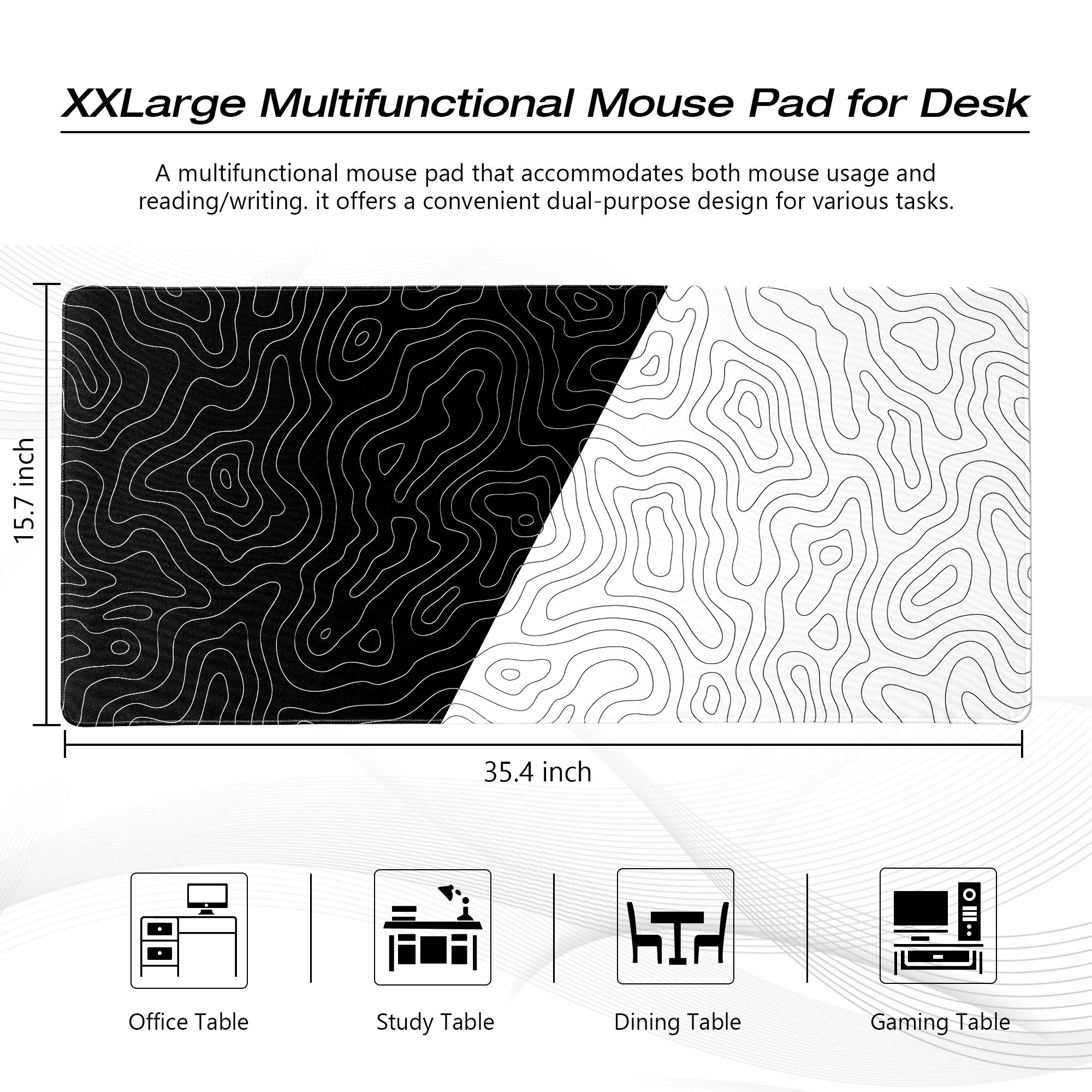 [Topographic] Large Desk Mat