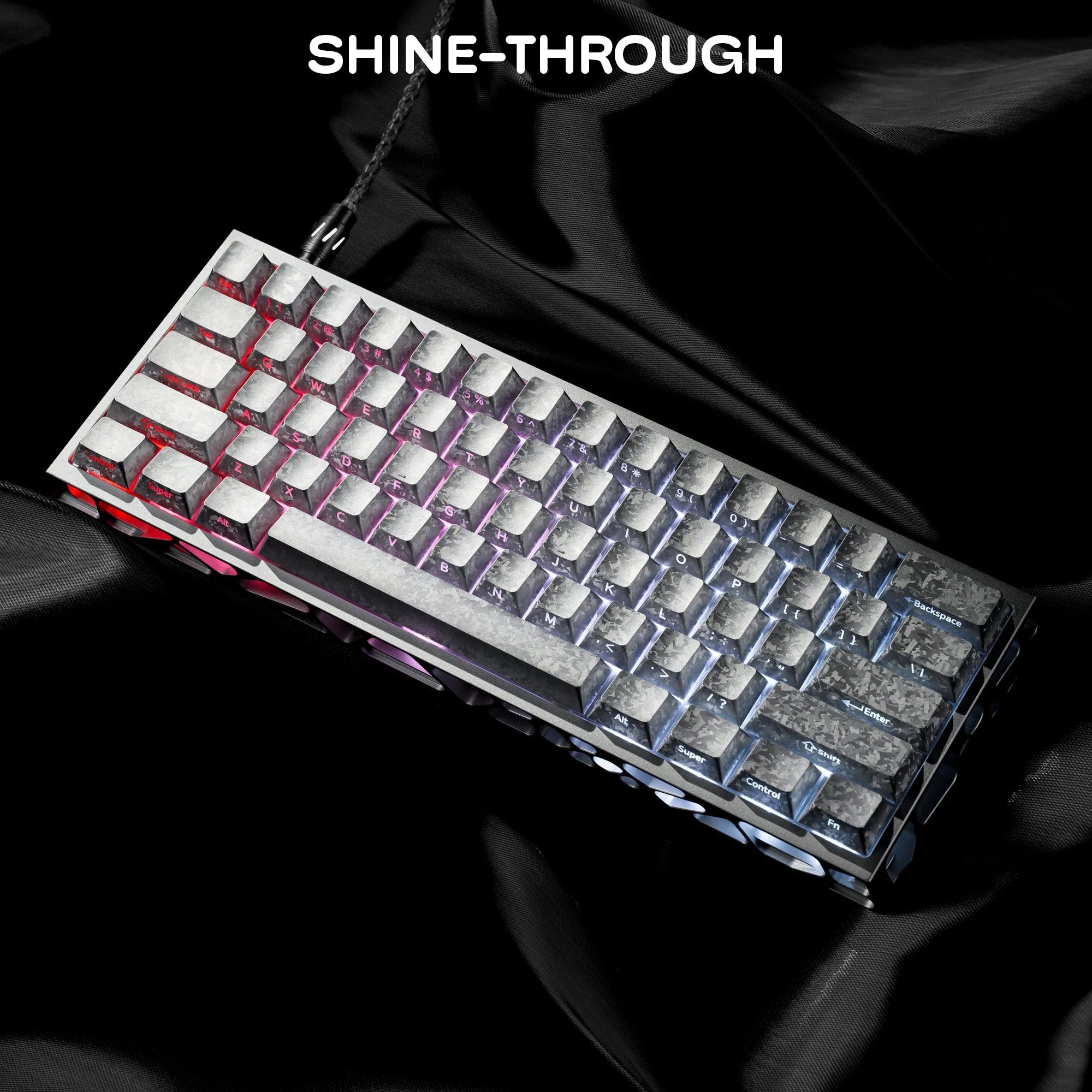 Forged Carbon-Look Keycap Set