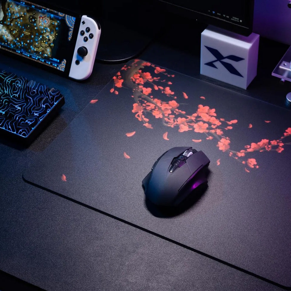 [Plum Blossom] Tempered Space Glass Pad