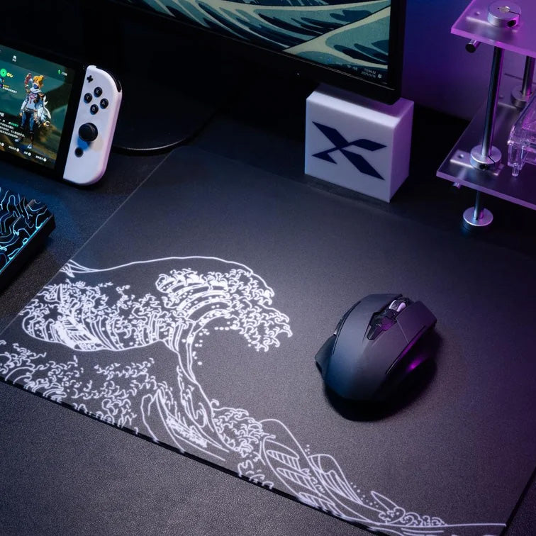 [Wave of Kanagawa] Tempered Space Glass Pad