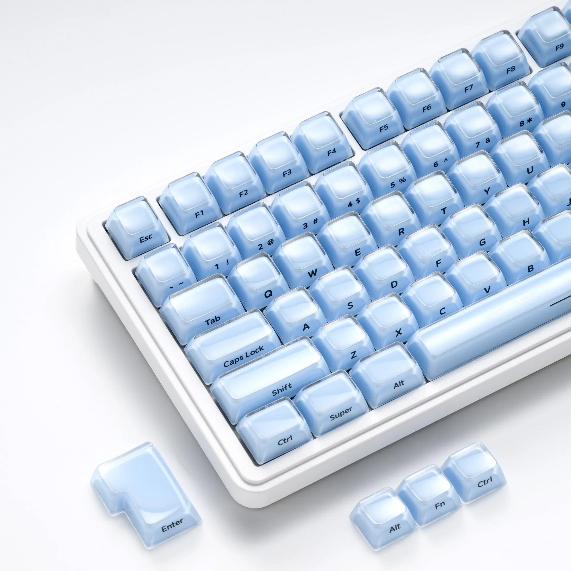 Jelly R2 Translucent MDA 122 Keycap Set [Blue]