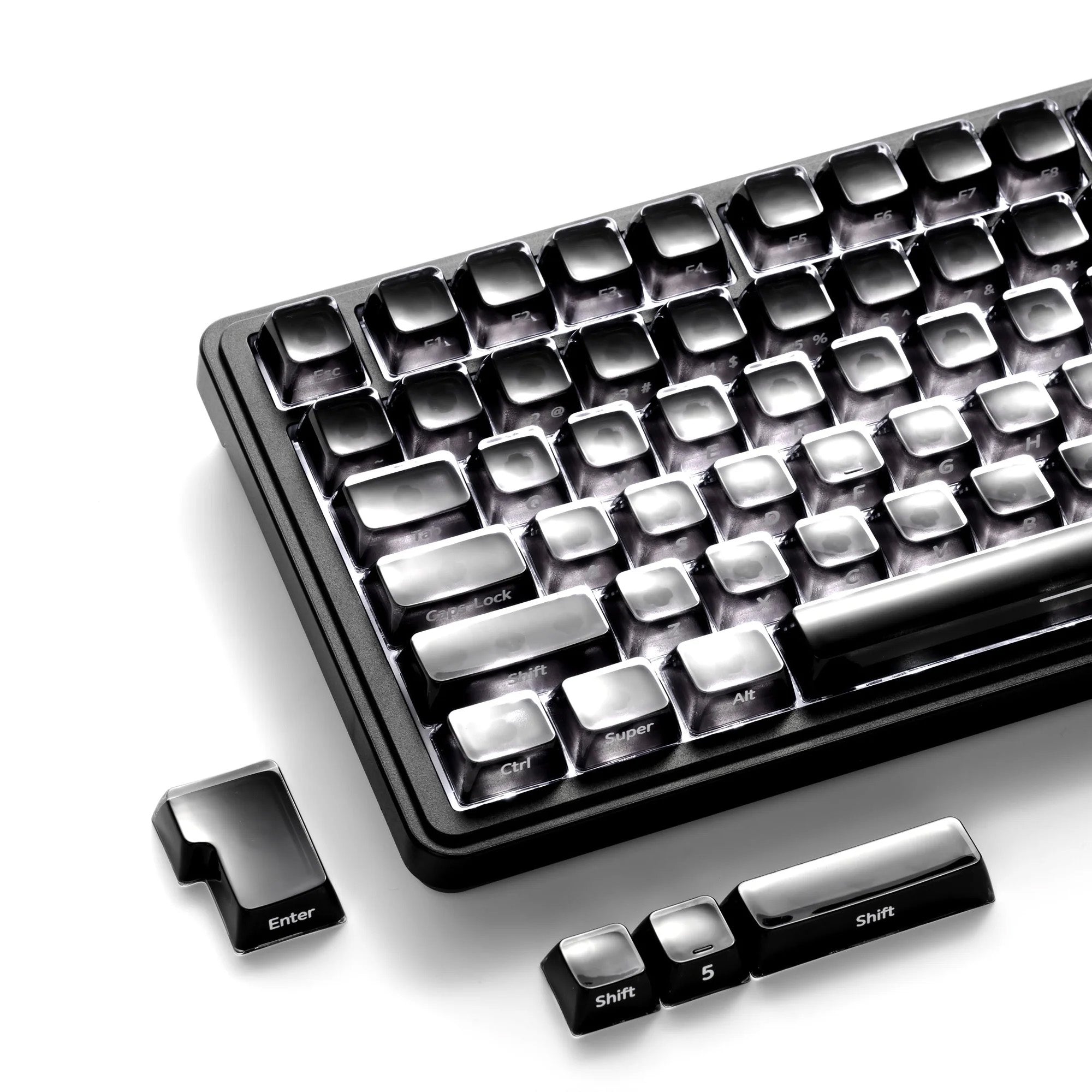 Jelly R2 Translucent MDA 122 Keycap Set [Smoke]
