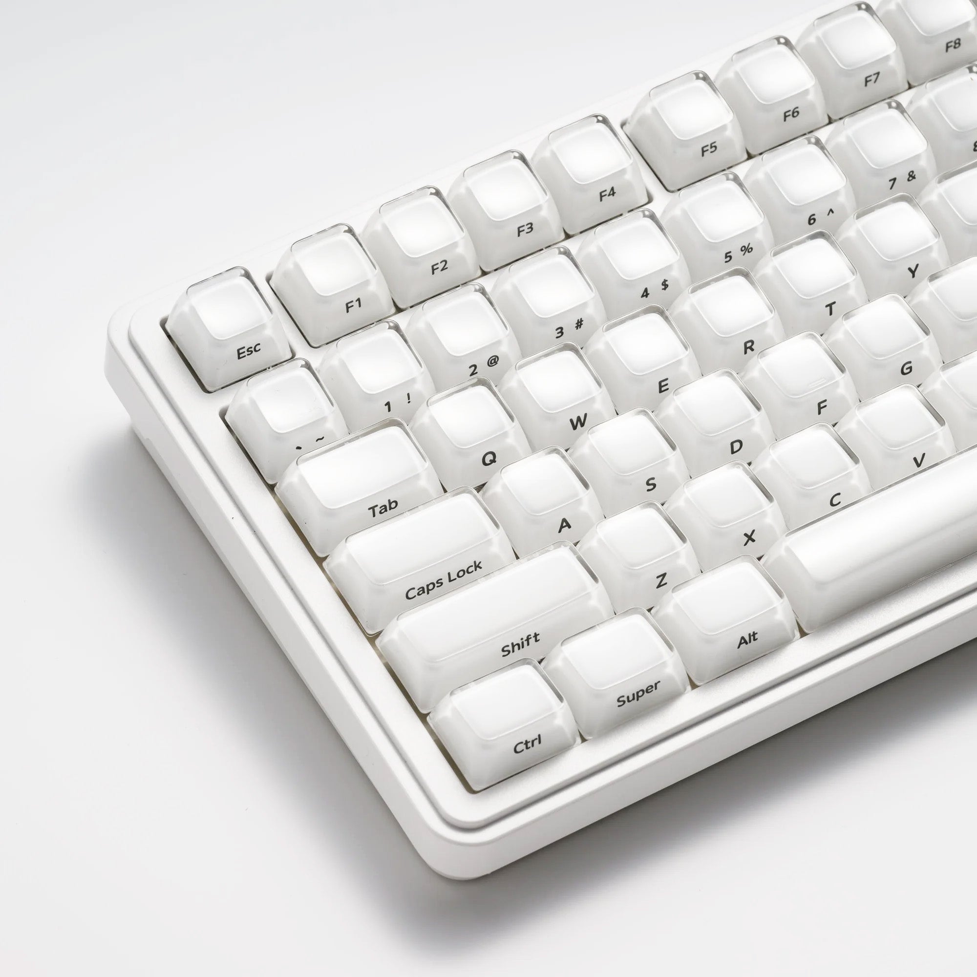 Jelly R2 Translucent MDA 122 Keycap Set [White]