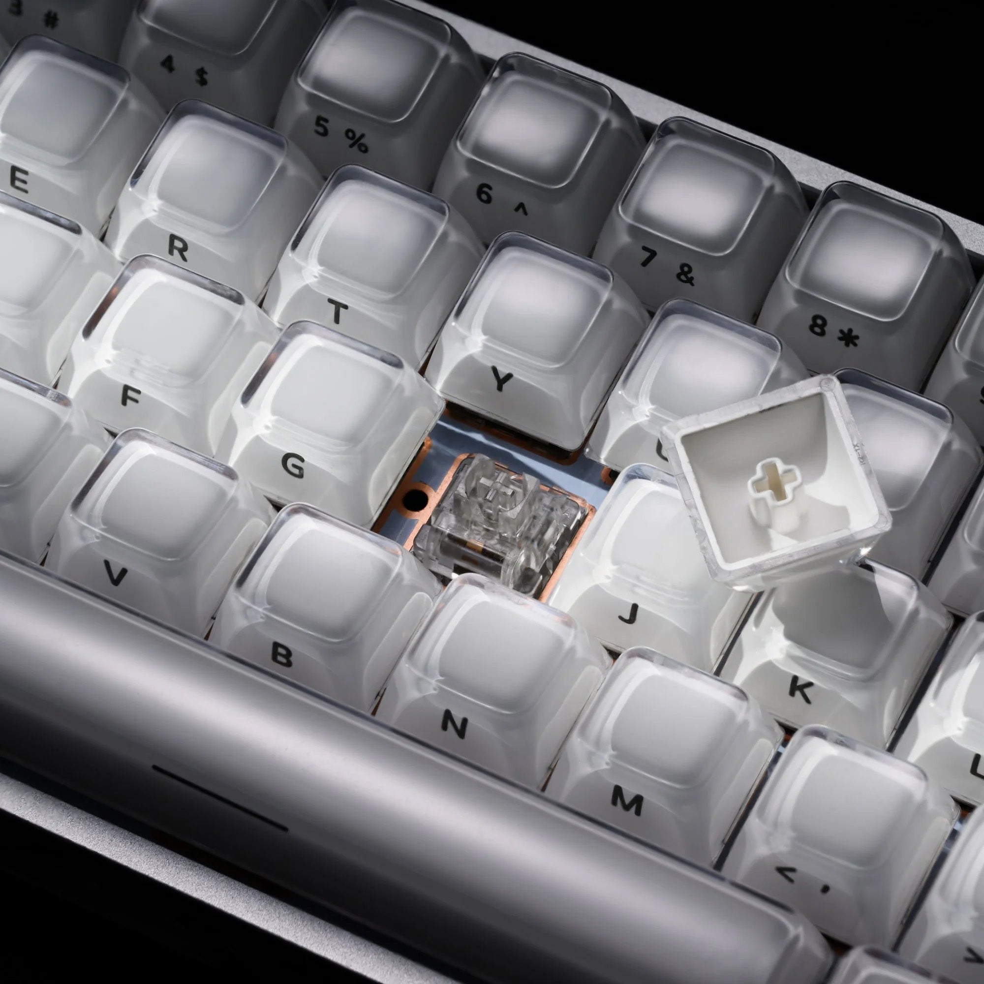 Jelly R2 Translucent MDA 122 Keycap Set [White]