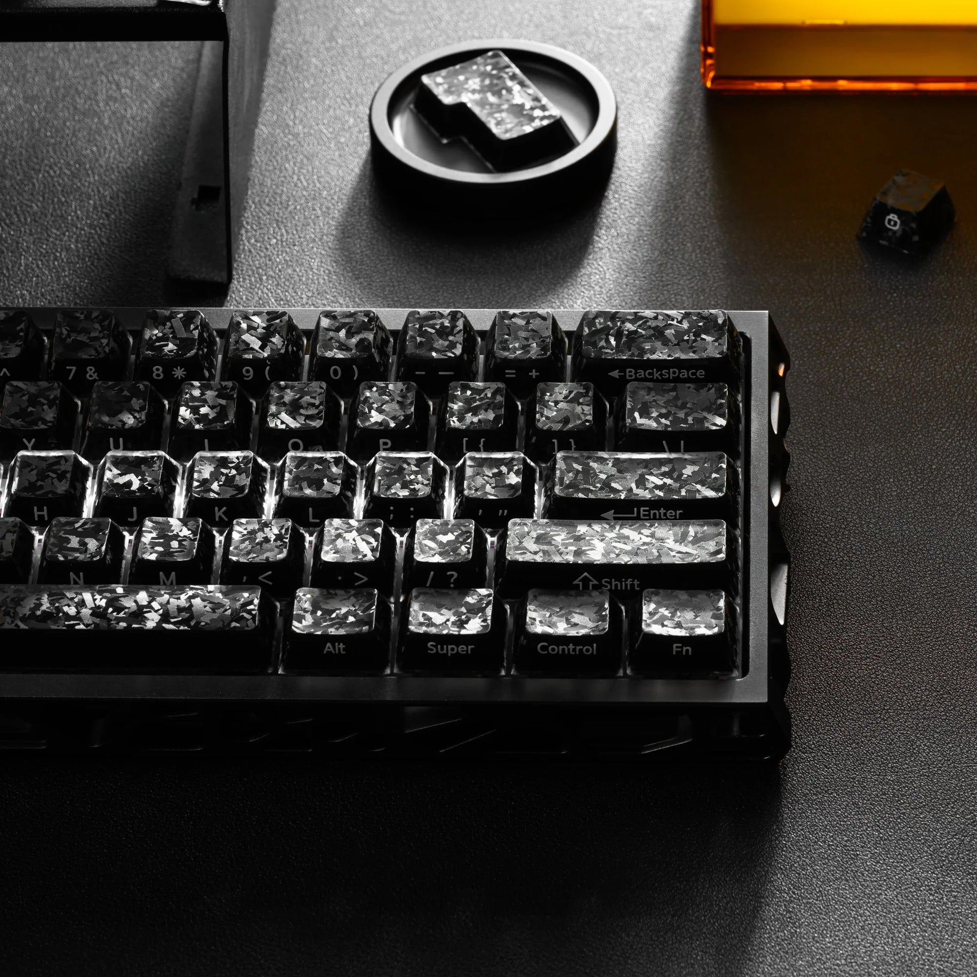 Jelly Forged Carbon Textured 126 Keycap Set [Black]