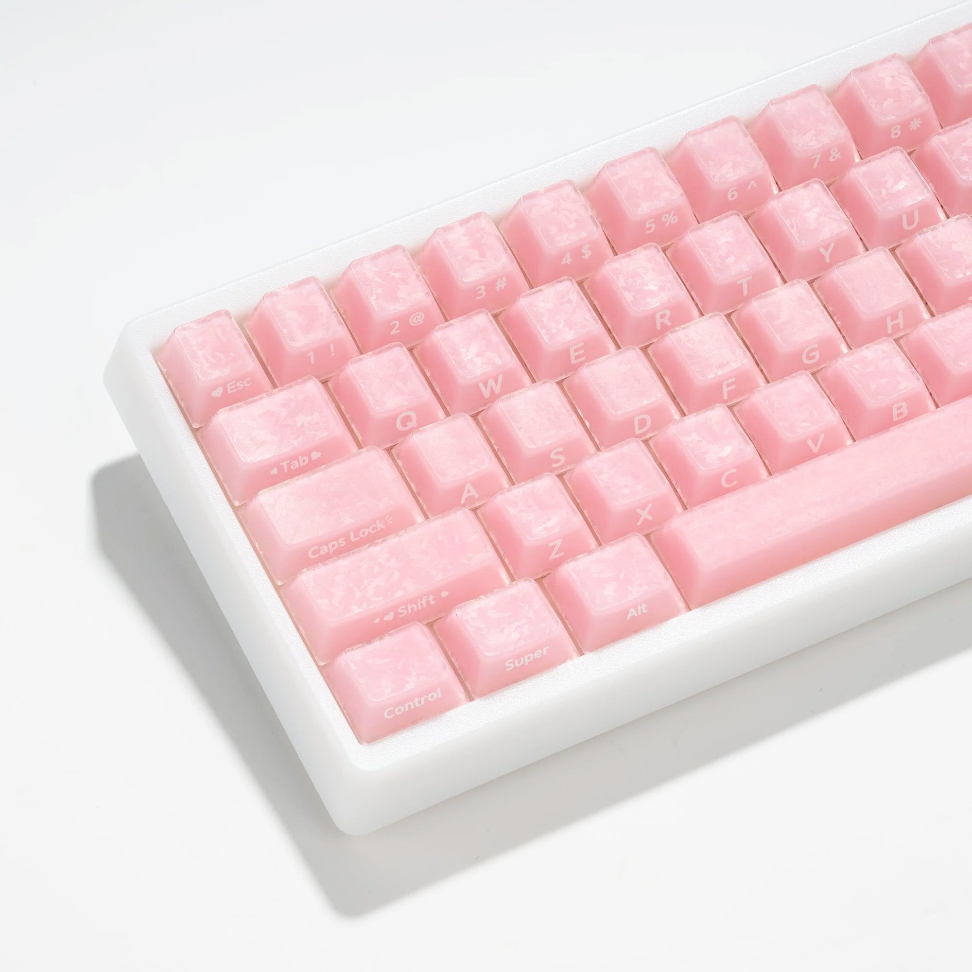 Jelly Forged Carbon Textured 126 Keycap Set [Pink]