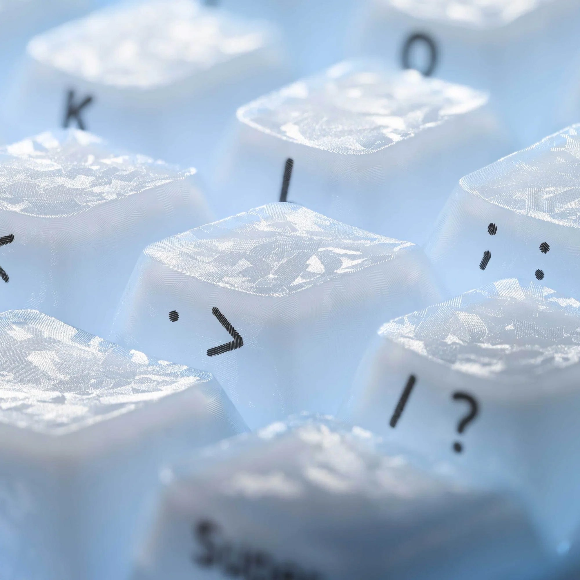 Jelly Forged Carbon Textured 126 Keycap Set [White]