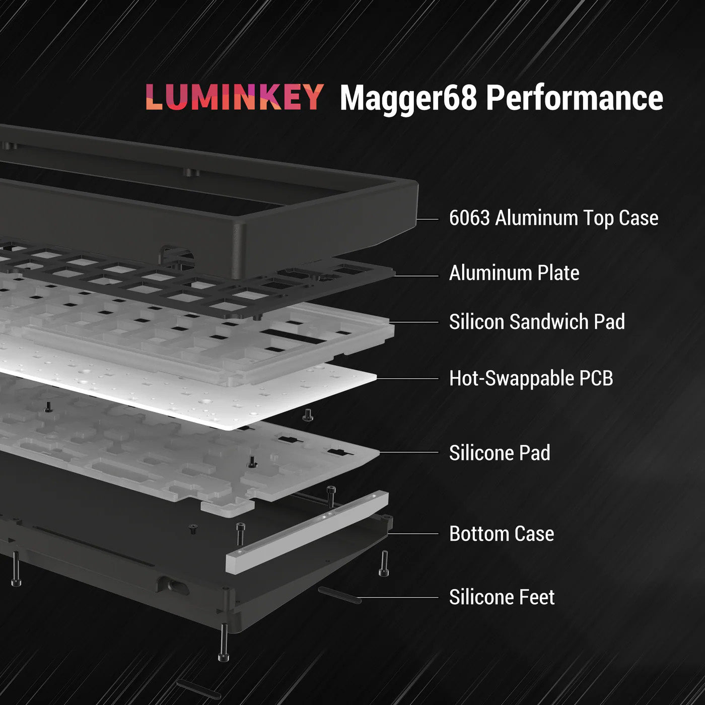 Magger68 HE Performance [E-Milky White] 65% Magnetic Gaming Keyboard