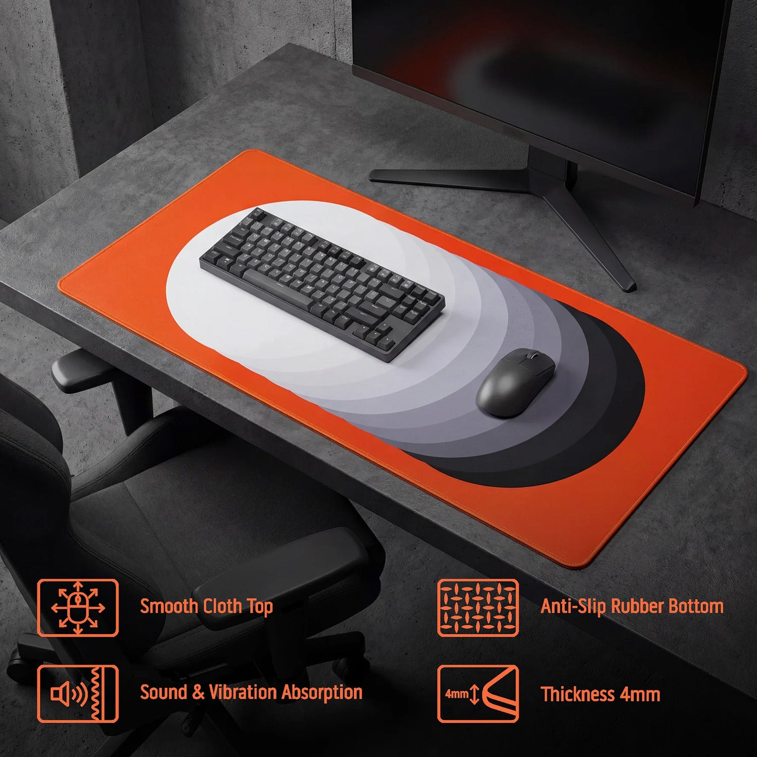 Rhythmicore [Mod Monochrome] Cloth Deskpad