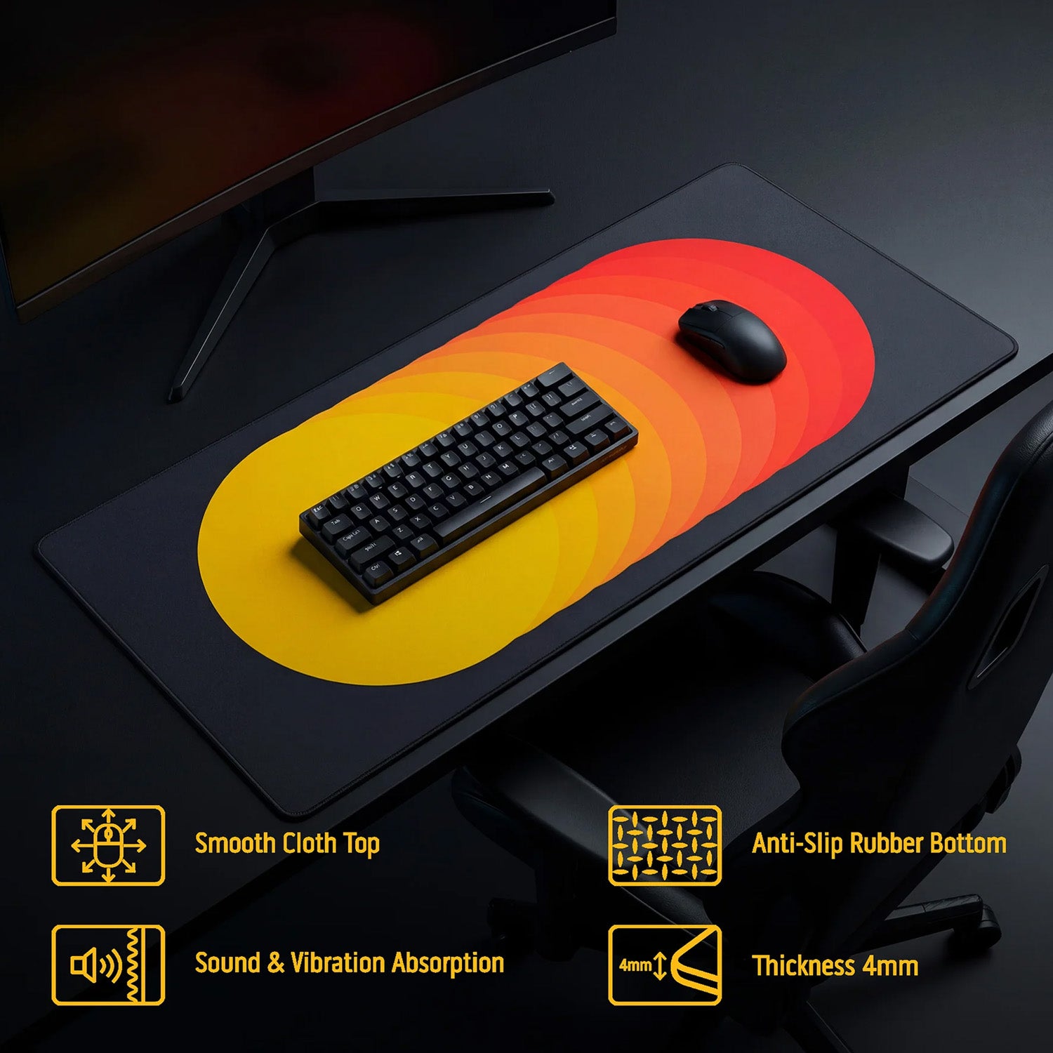 Rhythmicore [Solar Flare] Cloth Deskpad