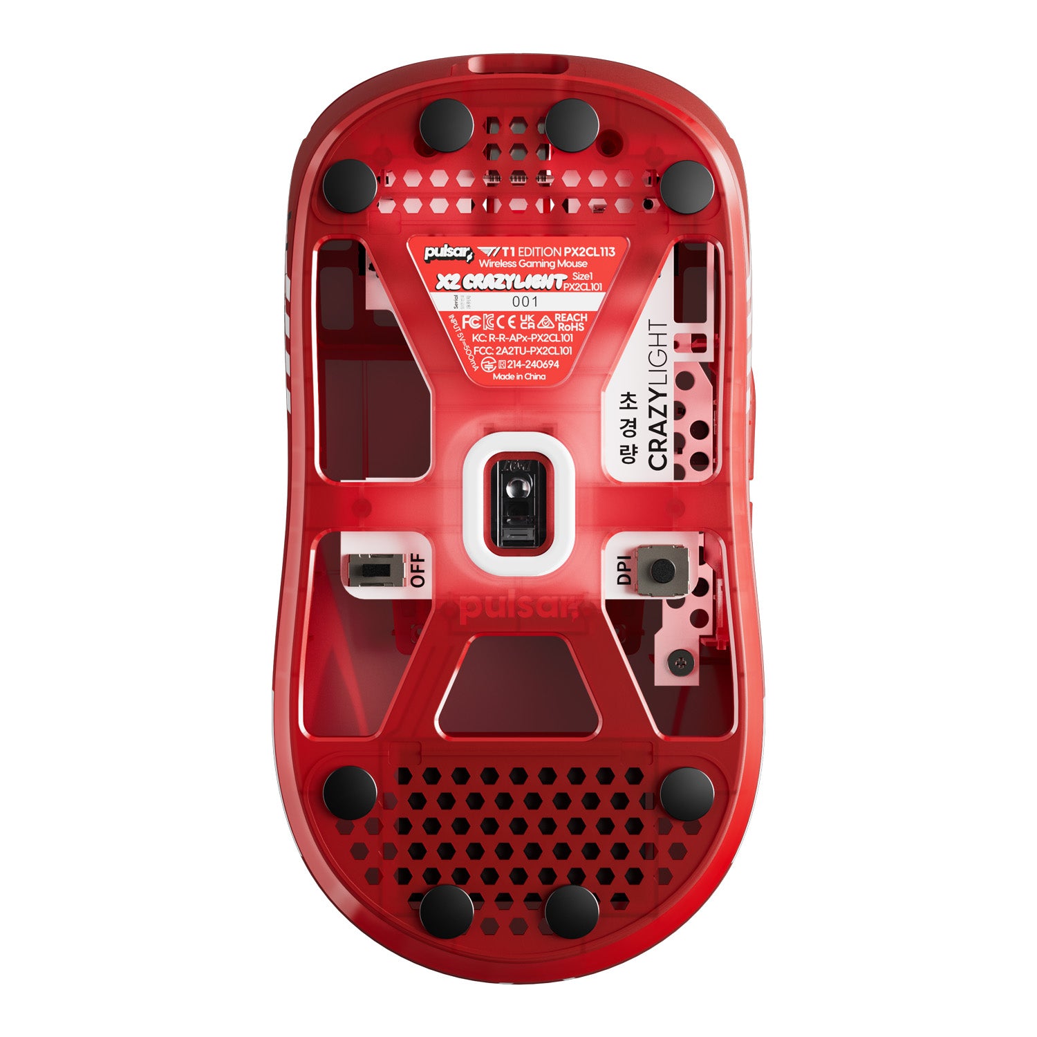 T1 Edition] X2 CrazyLight Mini - Red – Lethal Gaming Gear