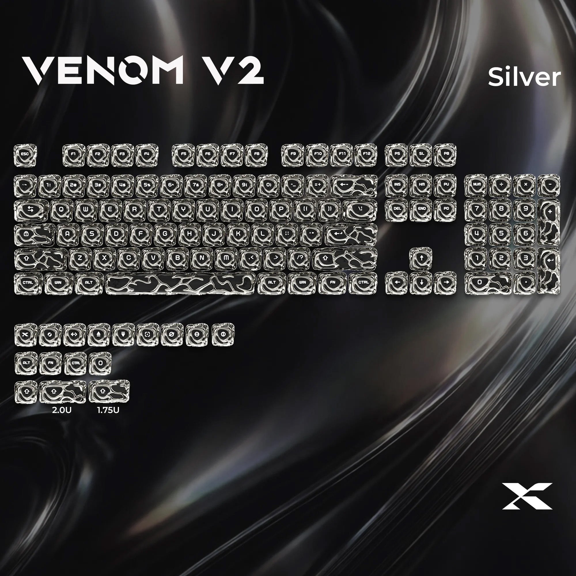 Venom V2 Liquid Metallic ABS+PC Keycap Set
