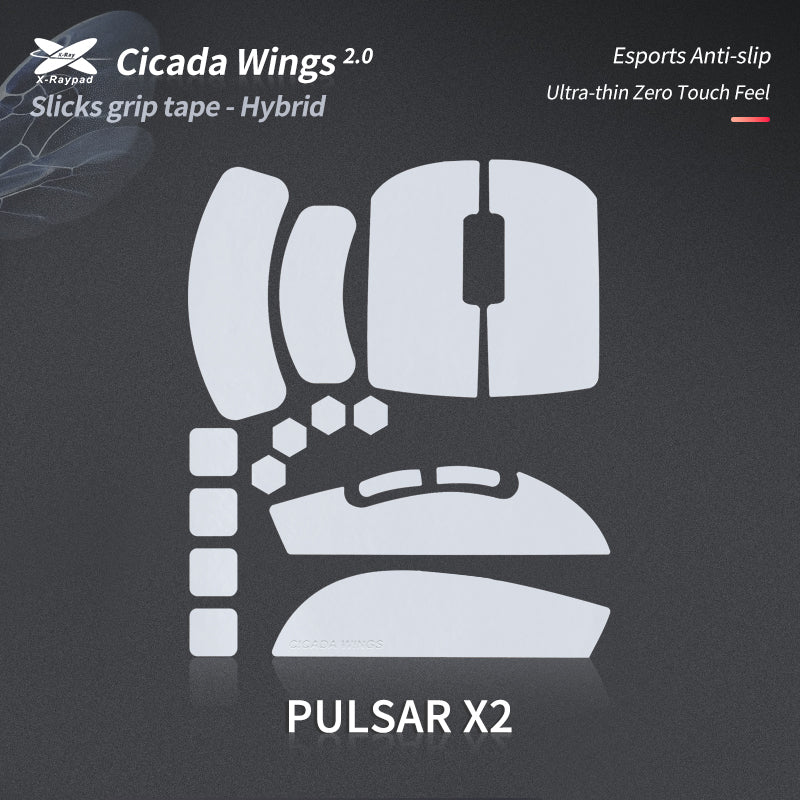 Cicada Wings 2.0 Grips for Pulsar X2 / X2V2 - Lethal Gaming Gear