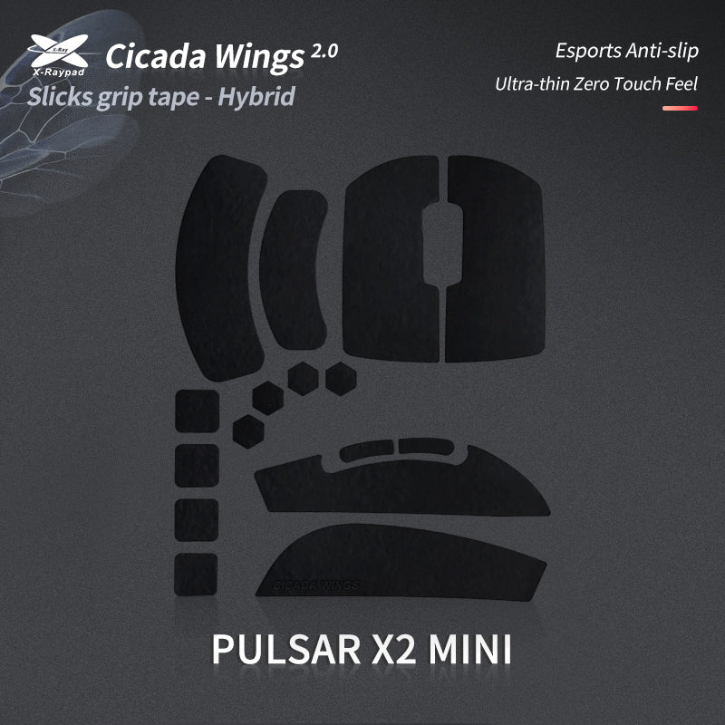 Cicada Wings 2.0 Grips - Pulsar X2 Mini / X2V2 Mini (Pre-cut)