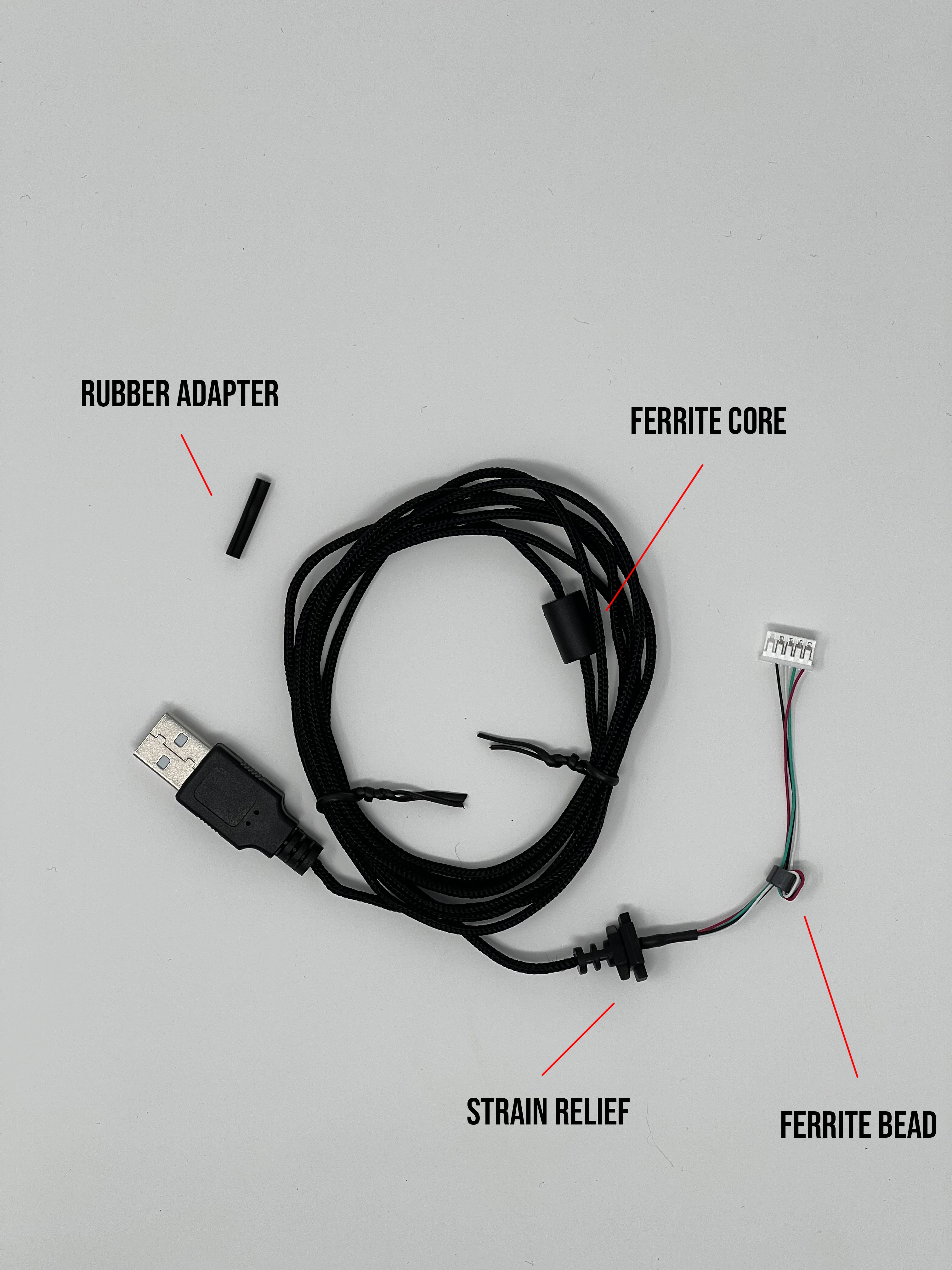 end gear xm1r Lethal Cable for Endgame Gear XM1/XM1r with Rubber Adapter